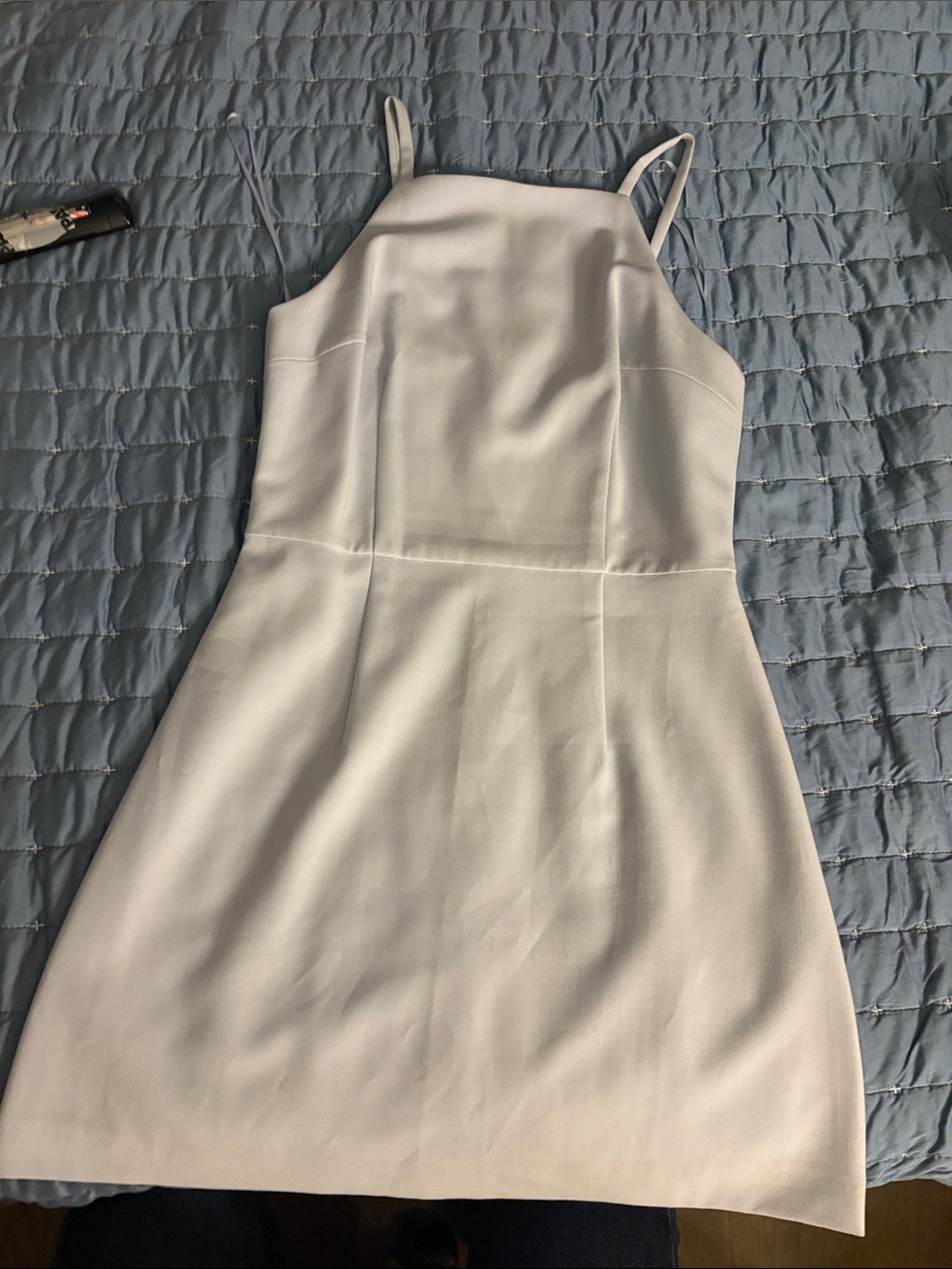 French Connection Cream Square-Neck Mini Dress